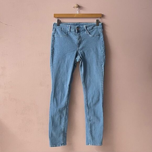 H&M &Denim Skinny Regular Waist Ankle Length Light Wash Blue Jeans Size 29 EUC - Picture 1 of 14